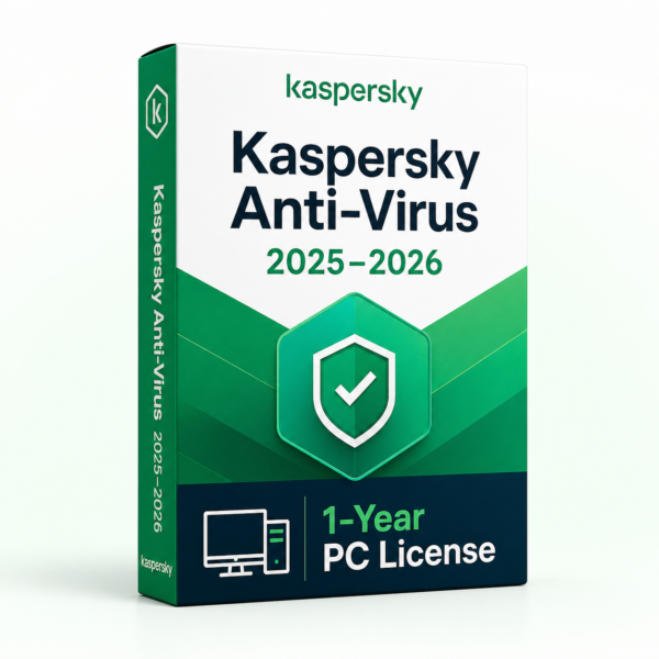 Kaspersky Anti-Virus 2025–2026 1-year PC license